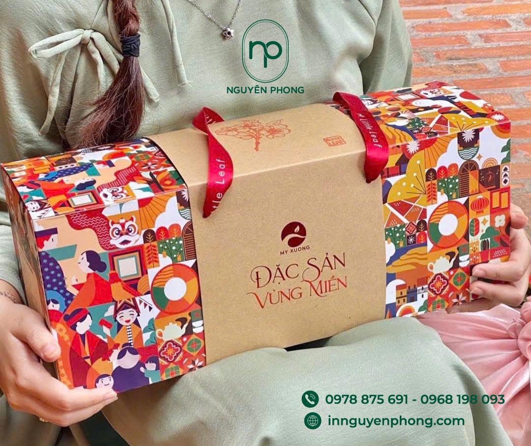 Hộp giấy mềm cỡ lớn thiết kế ấn tượng